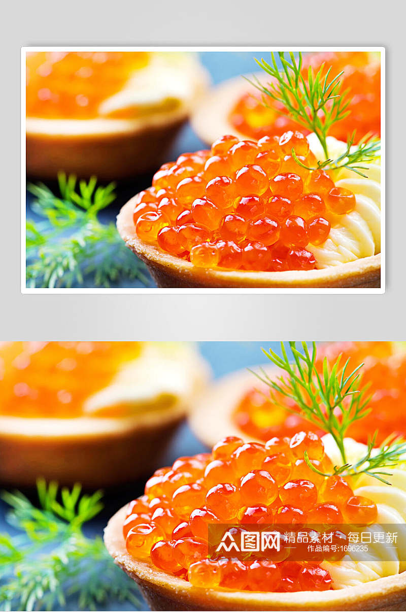寿司美食鱼籽特写图片素材