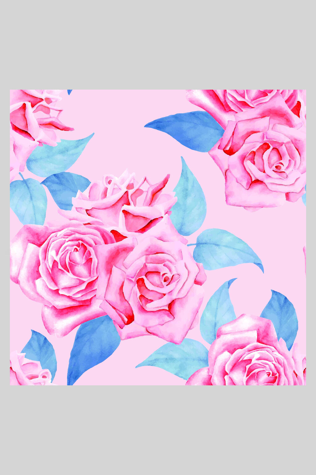 优雅花卉植物底纹插画素材素材