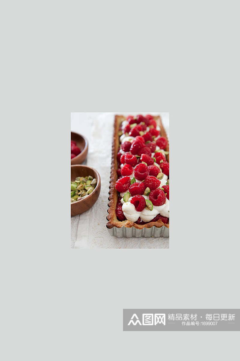 西式糕点草莓奶油蛋糕食品图片素材
