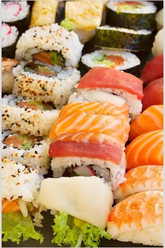 日式寿司美食特写高清图片