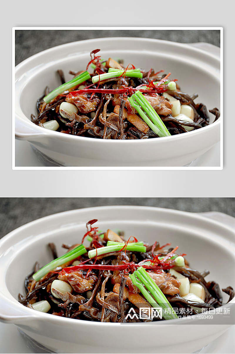茶菇土鸡煲食品图片素材
