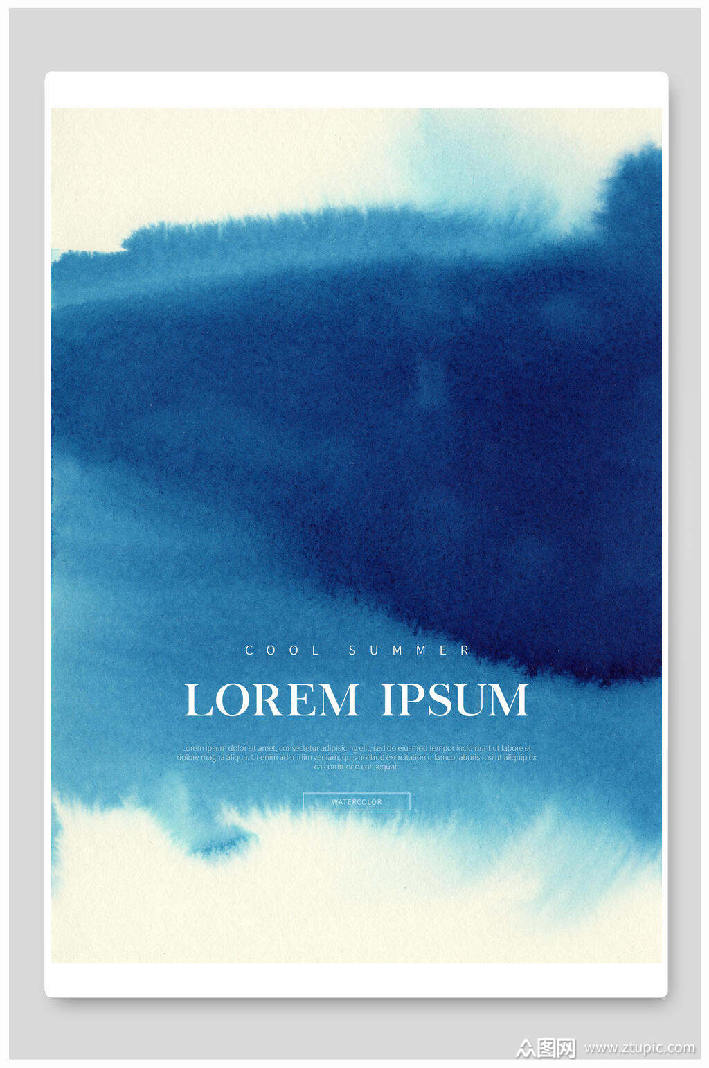 深蓝色水墨风背景宣传海报设计模板下载-编号1698601-众图网