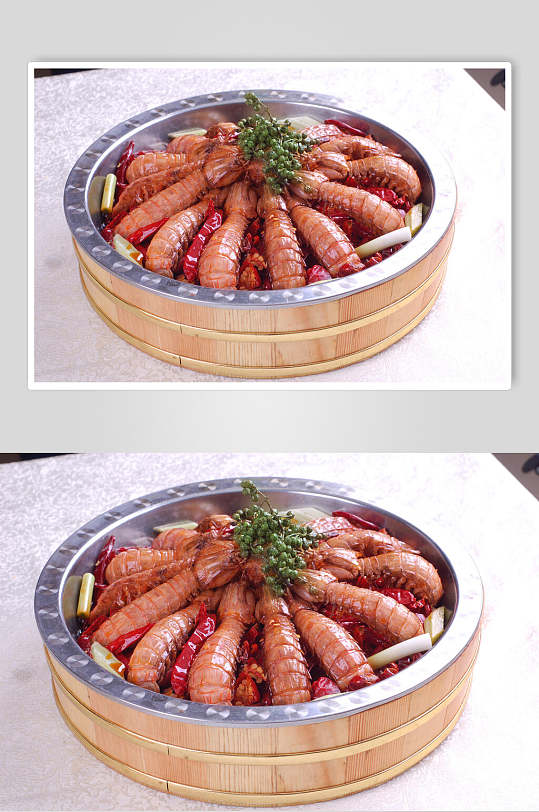 干锅爬爬虾美食高清图片