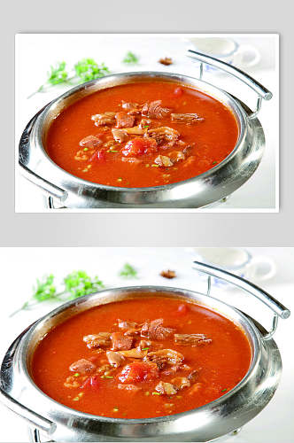 干锅番茄炖牛腩餐饮美食图片