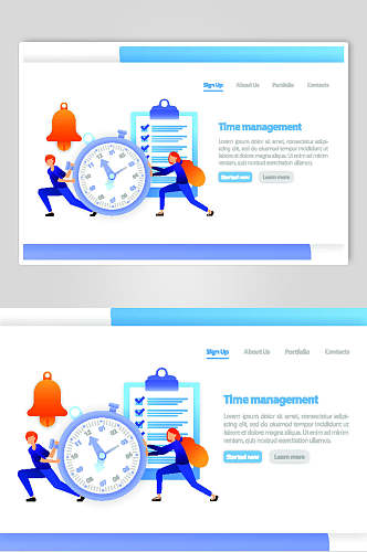 管理时间规划商务插画设计