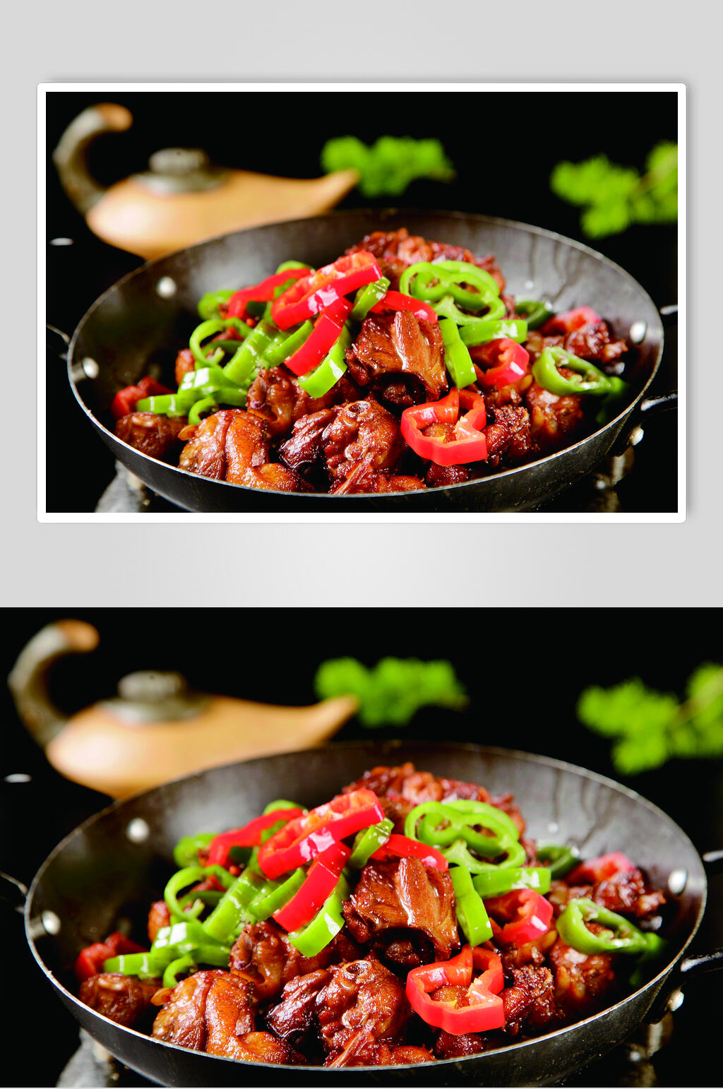 香辣干锅小笋鸡美食摄影图片素材