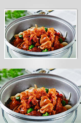 干锅鱼杂餐饮美食图片