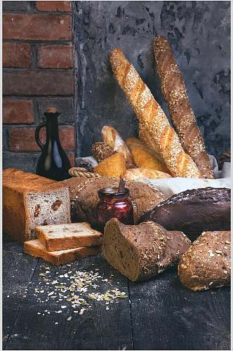 欧式面包美食图片