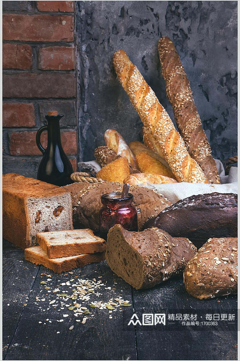 欧式面包美食图片素材