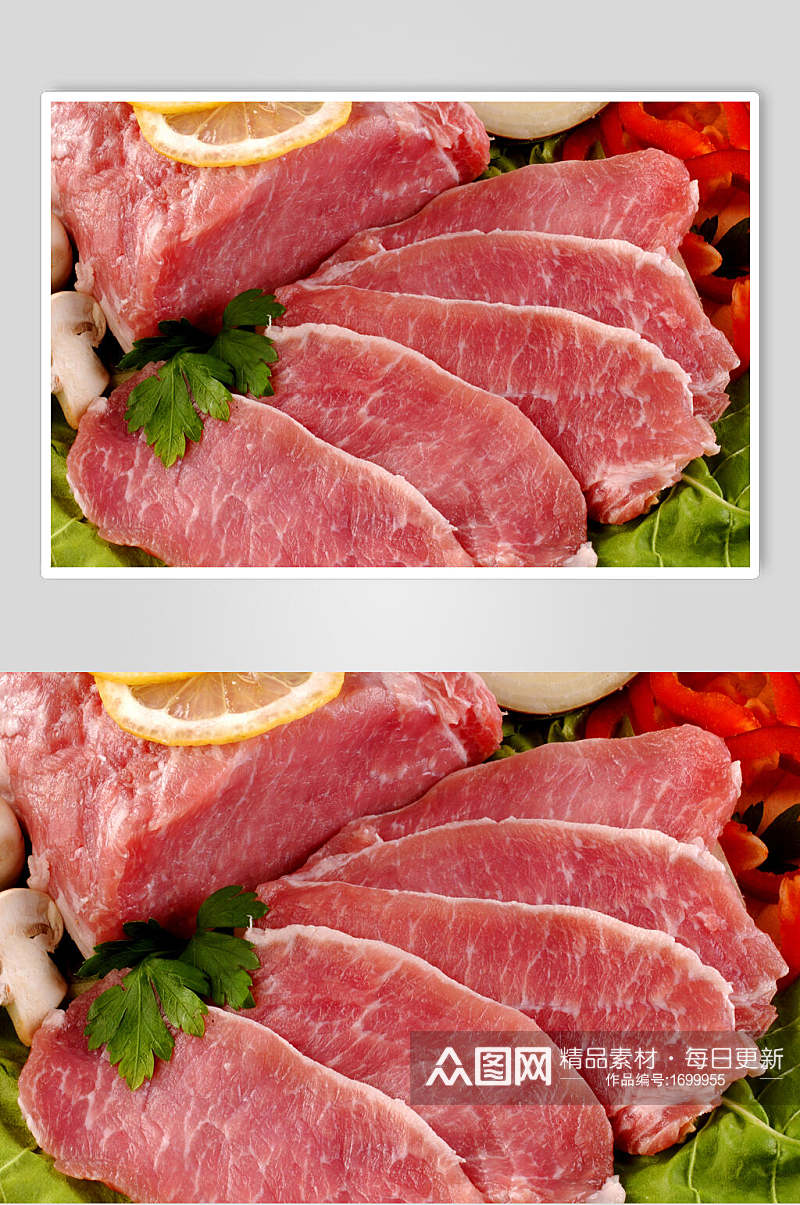 新鲜极品肉类瘦肉图片素材