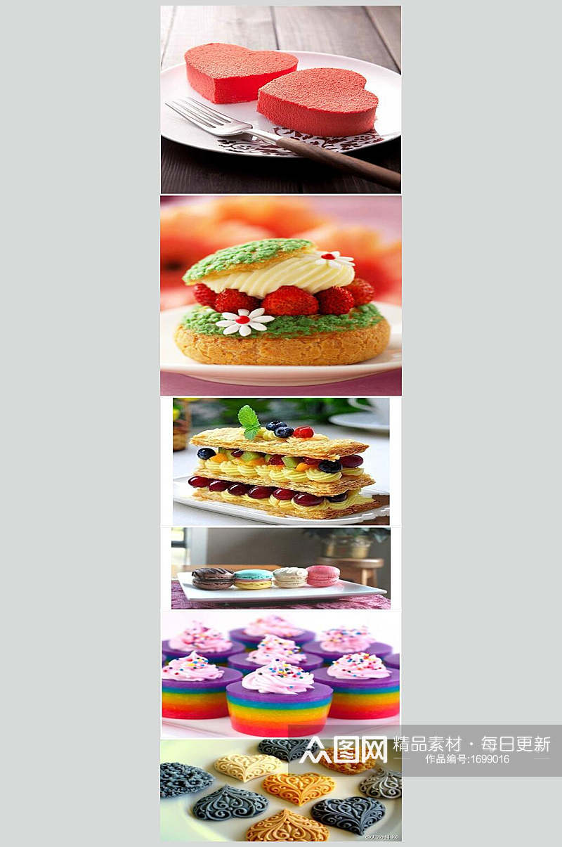 创意西式糕点饼干食品图片素材