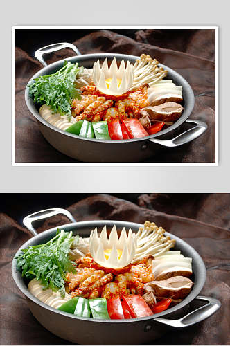 八爪鱼火锅美食高清图片