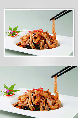 干锅酱捞鹅肠海带美食高清图片