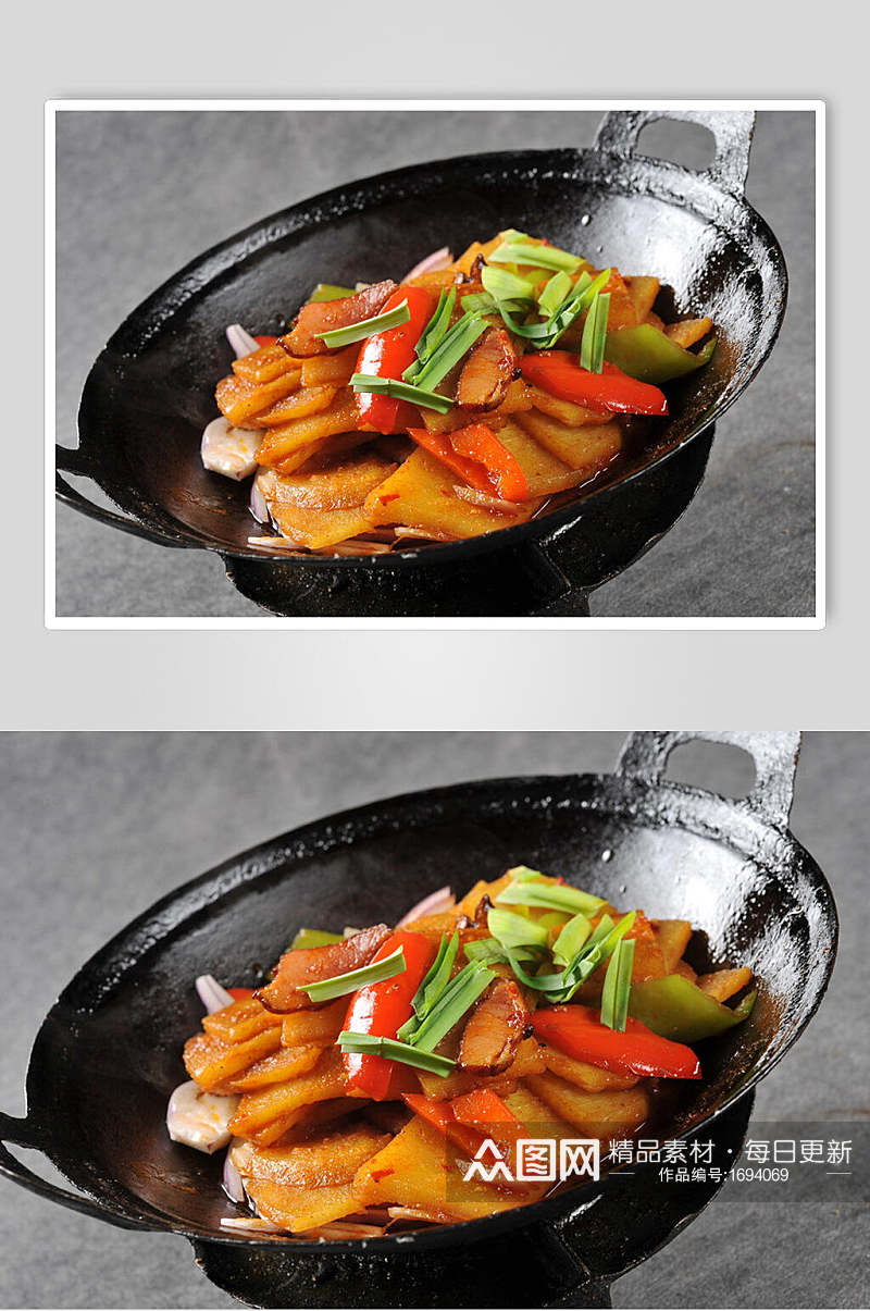 鲜香美味干锅土豆片餐饮美食图片素材
