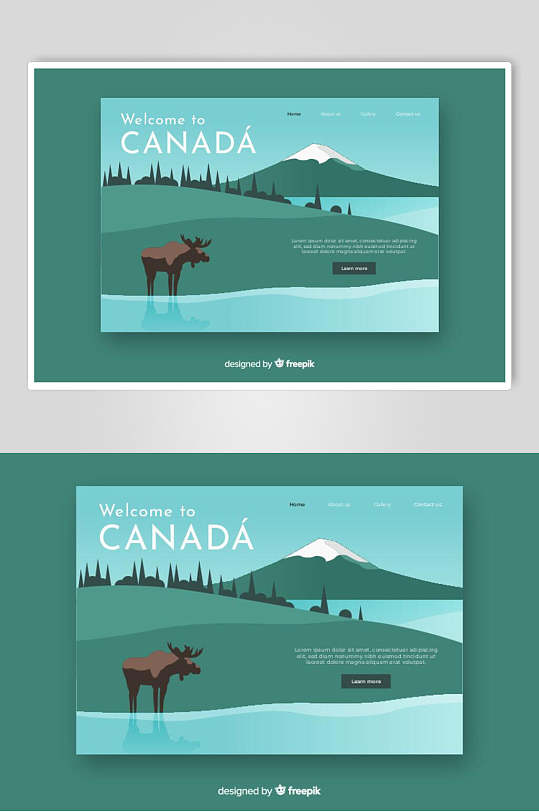 插画设计雪山和牦牛旅游场景