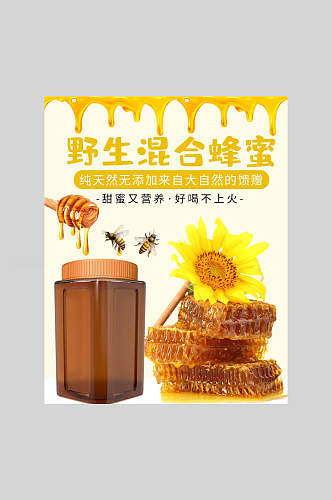野生混合蜂蜜海报