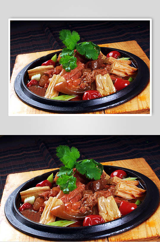 腐竹乳牛煲美食高清图片