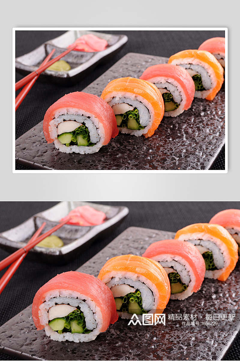 青瓜寿司美食食品摄影图片素材