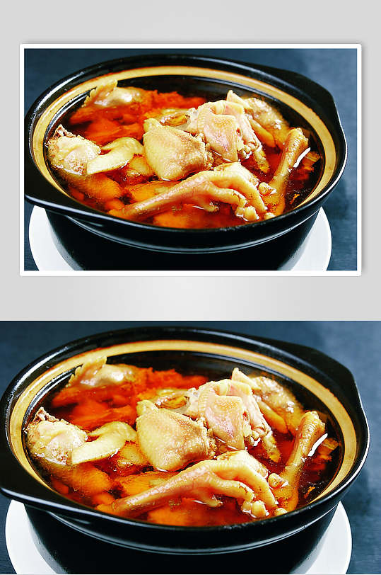 东阳土鸡煲美食摄影图片