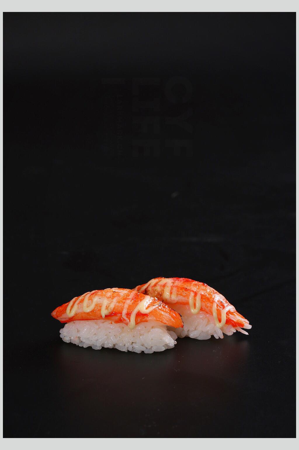 招牌日式三文鱼寿司美食高清图片素材
