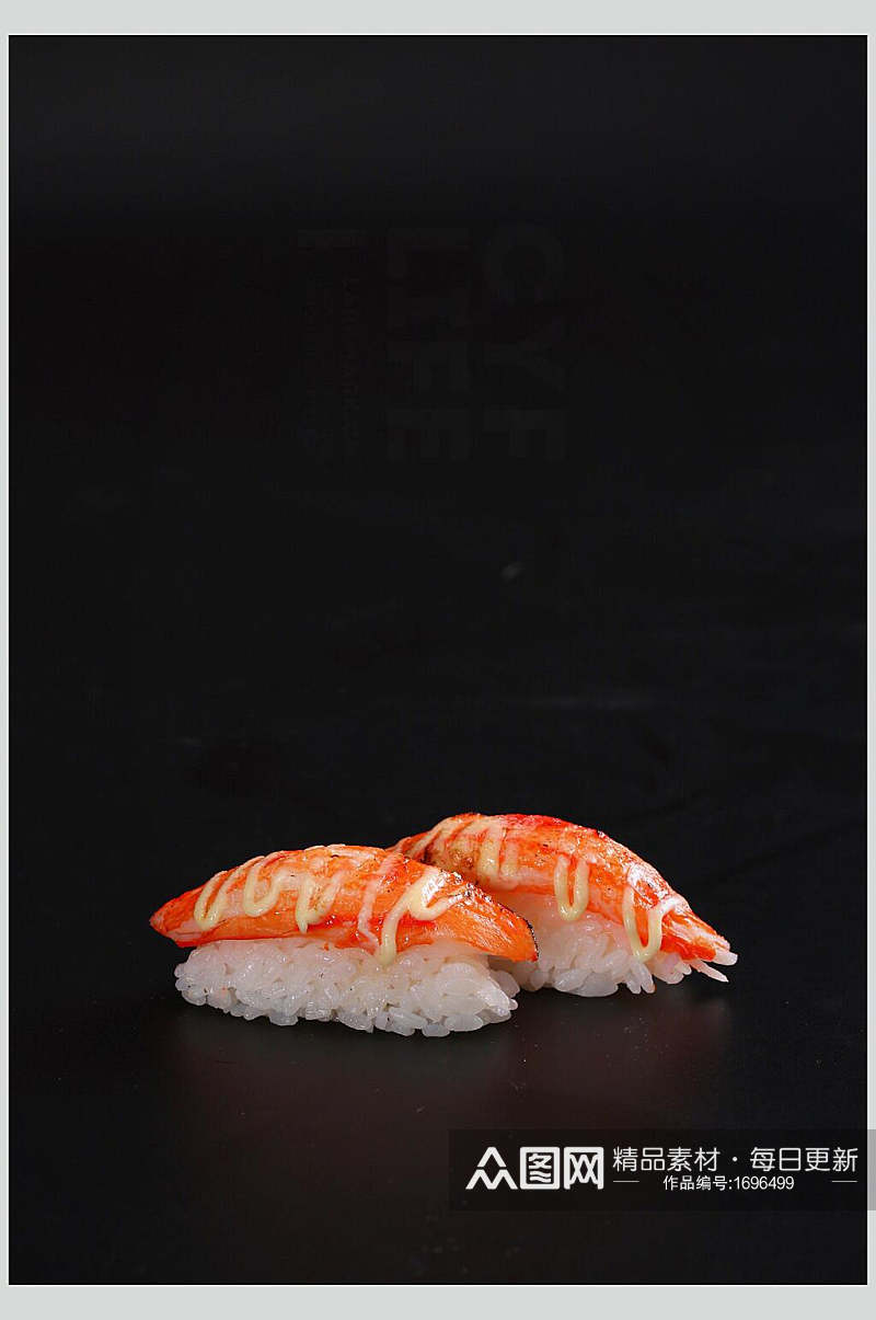 招牌日式三文鱼寿司美食高清图片素材