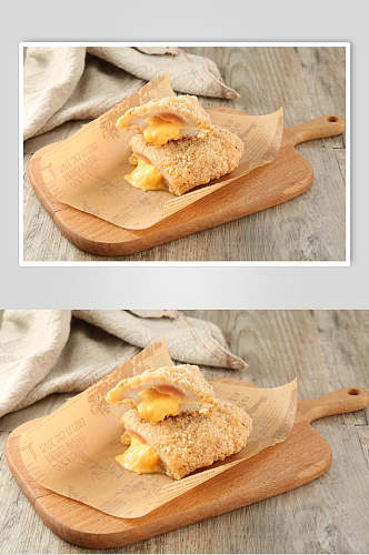 金黄爆浆鸡排食品高清图片