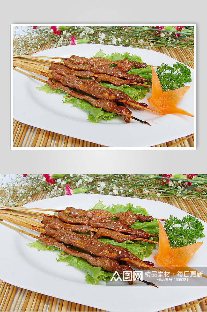 烤牛肉串食品图片素材