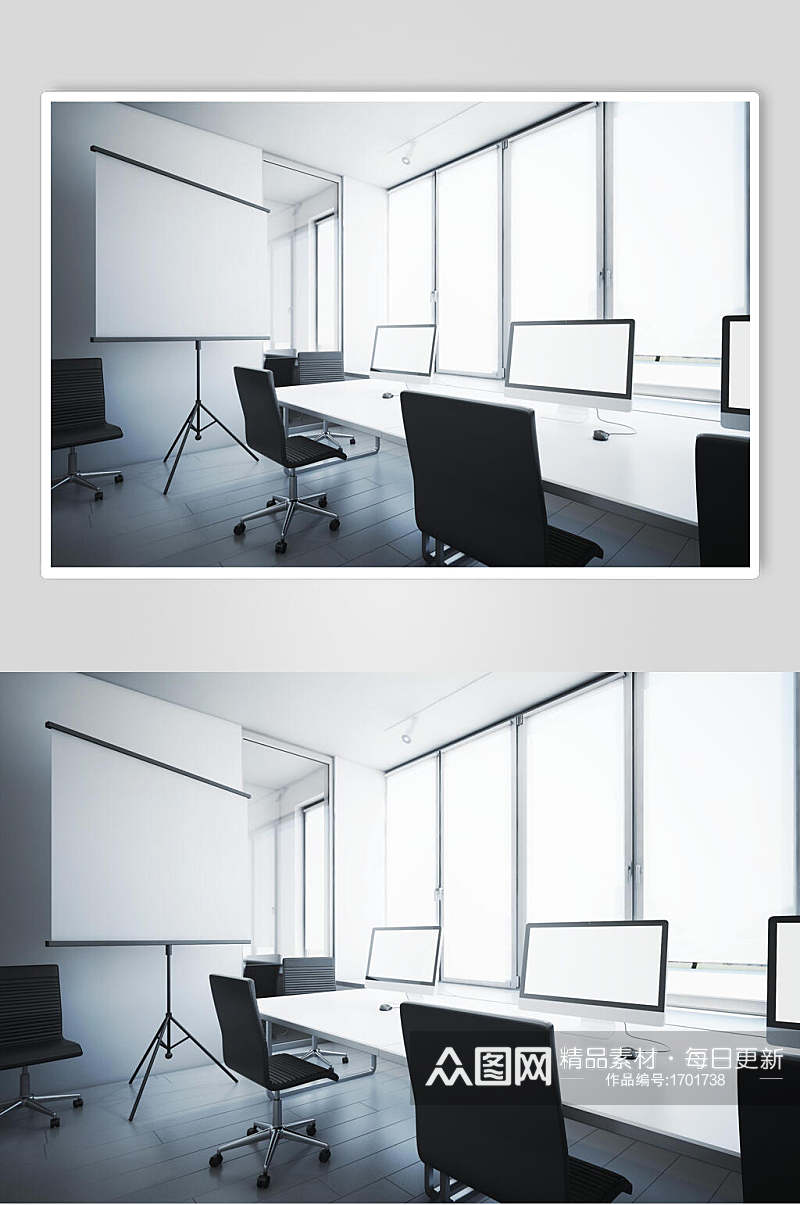 会议室办公室整套VI样机效果图素材
