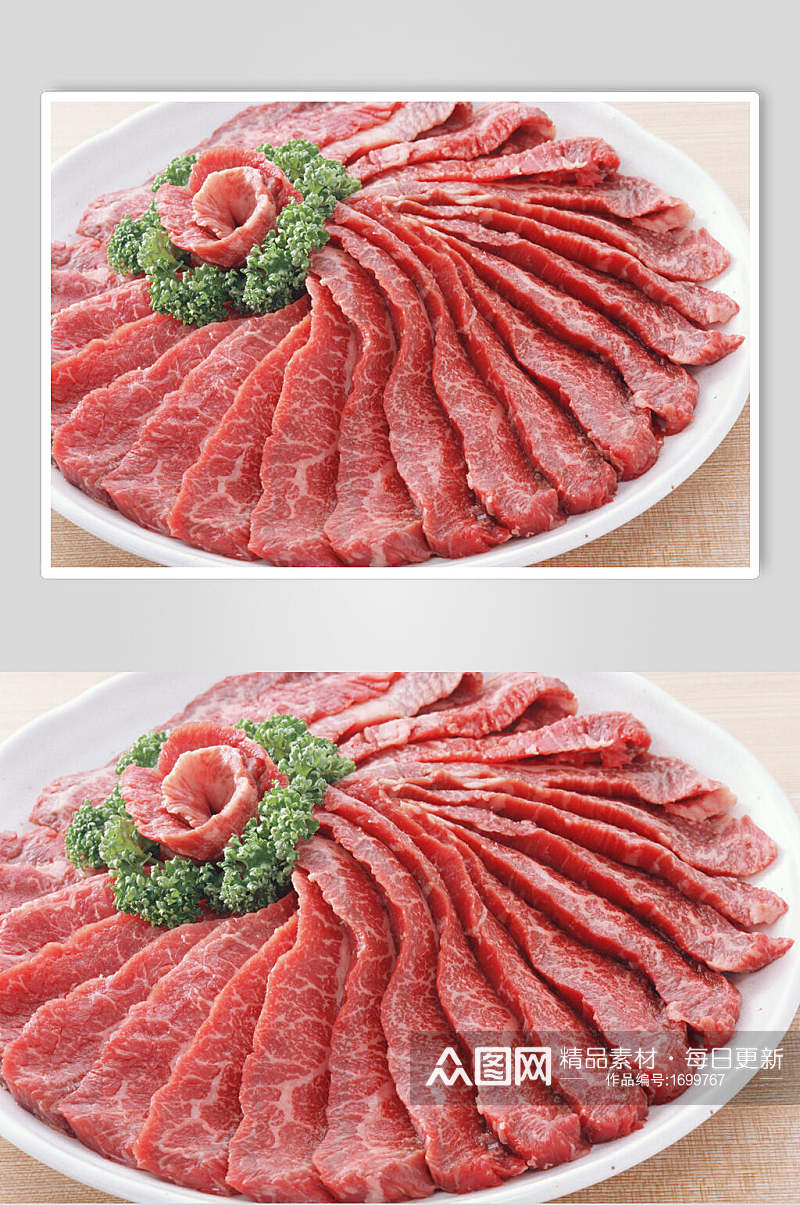 新鲜肉类肉卷图片素材