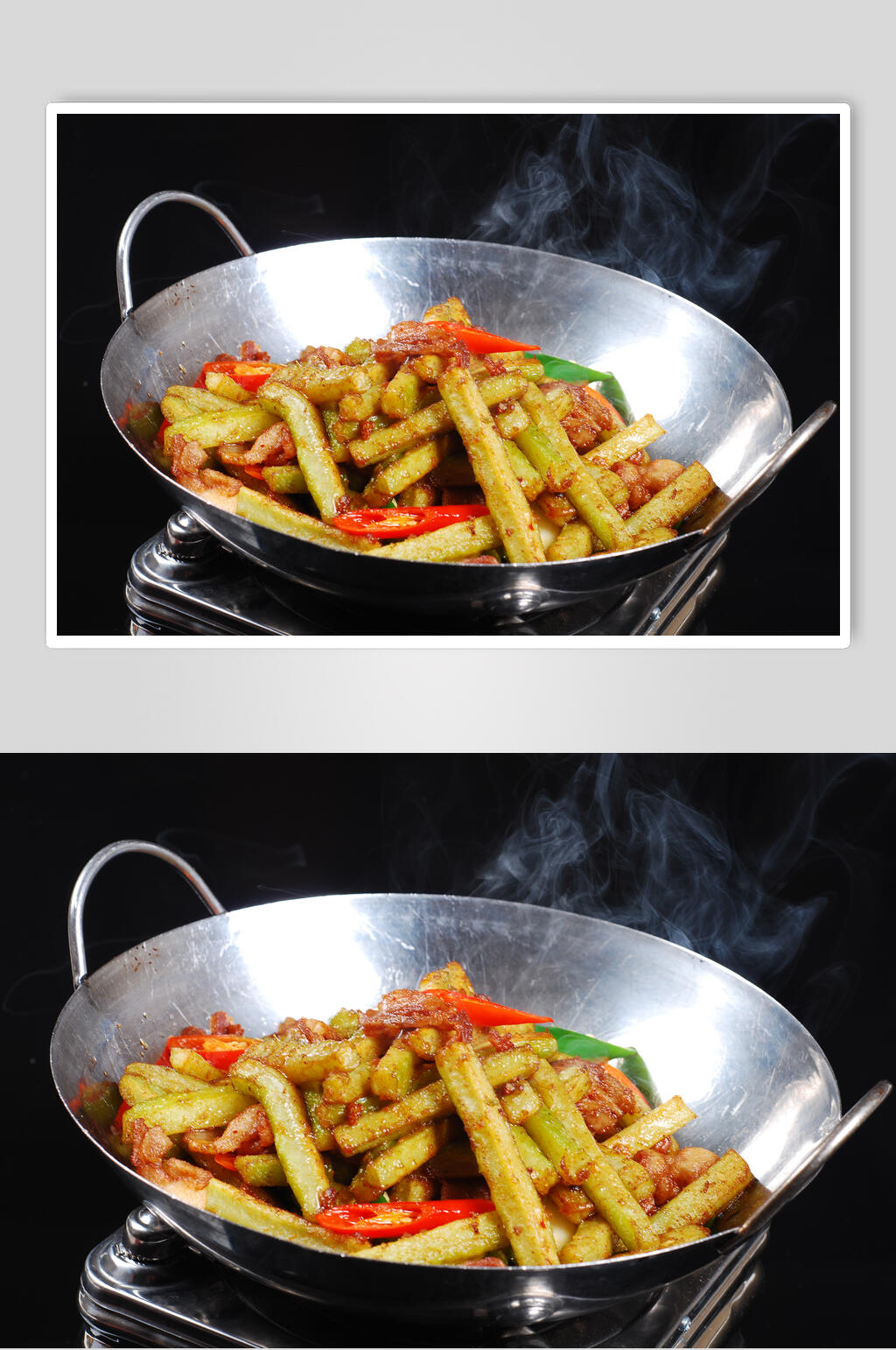 干锅苦瓜美食高清图片素材