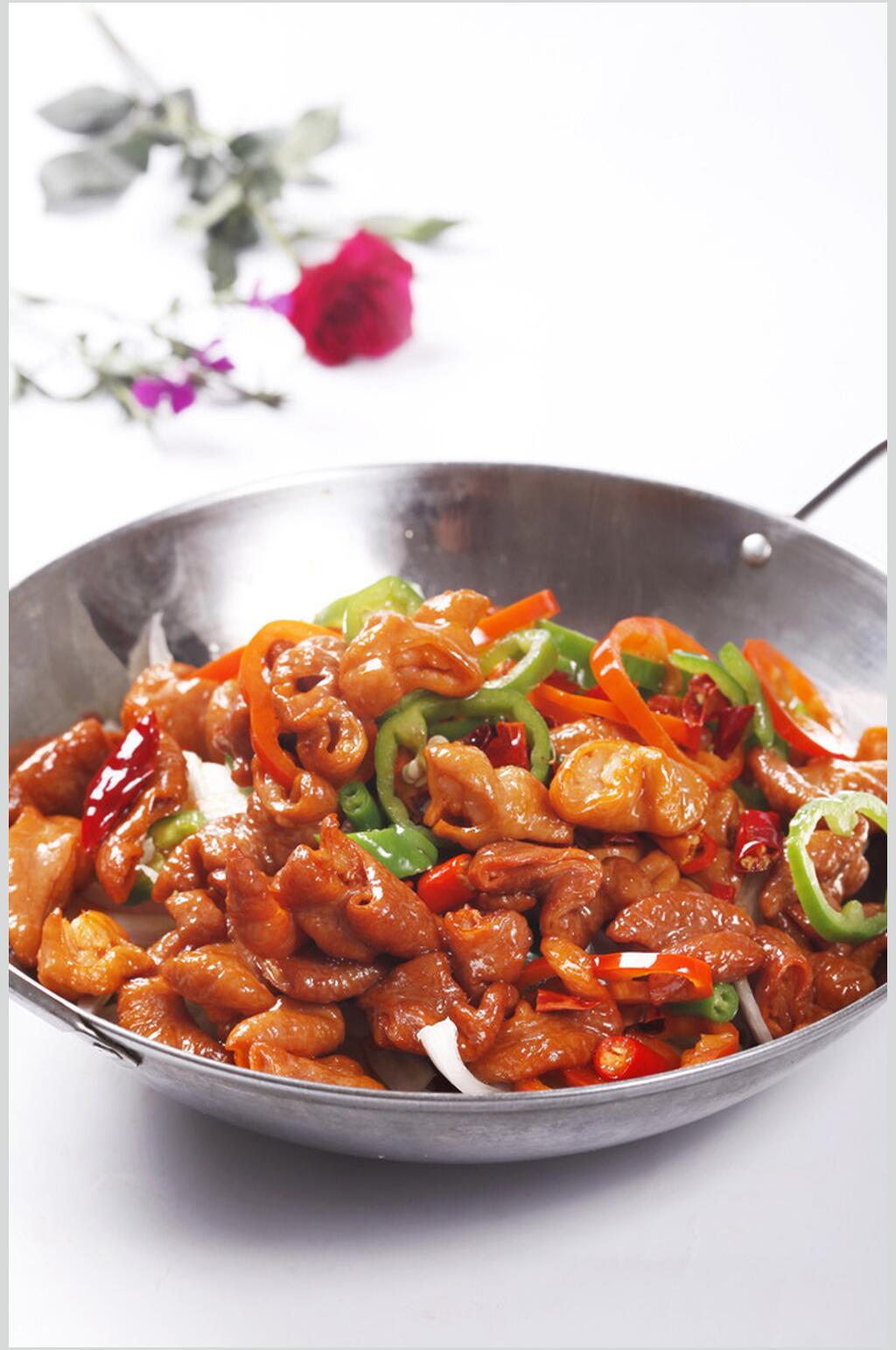 招牌美味干锅肥肠美食图片素材