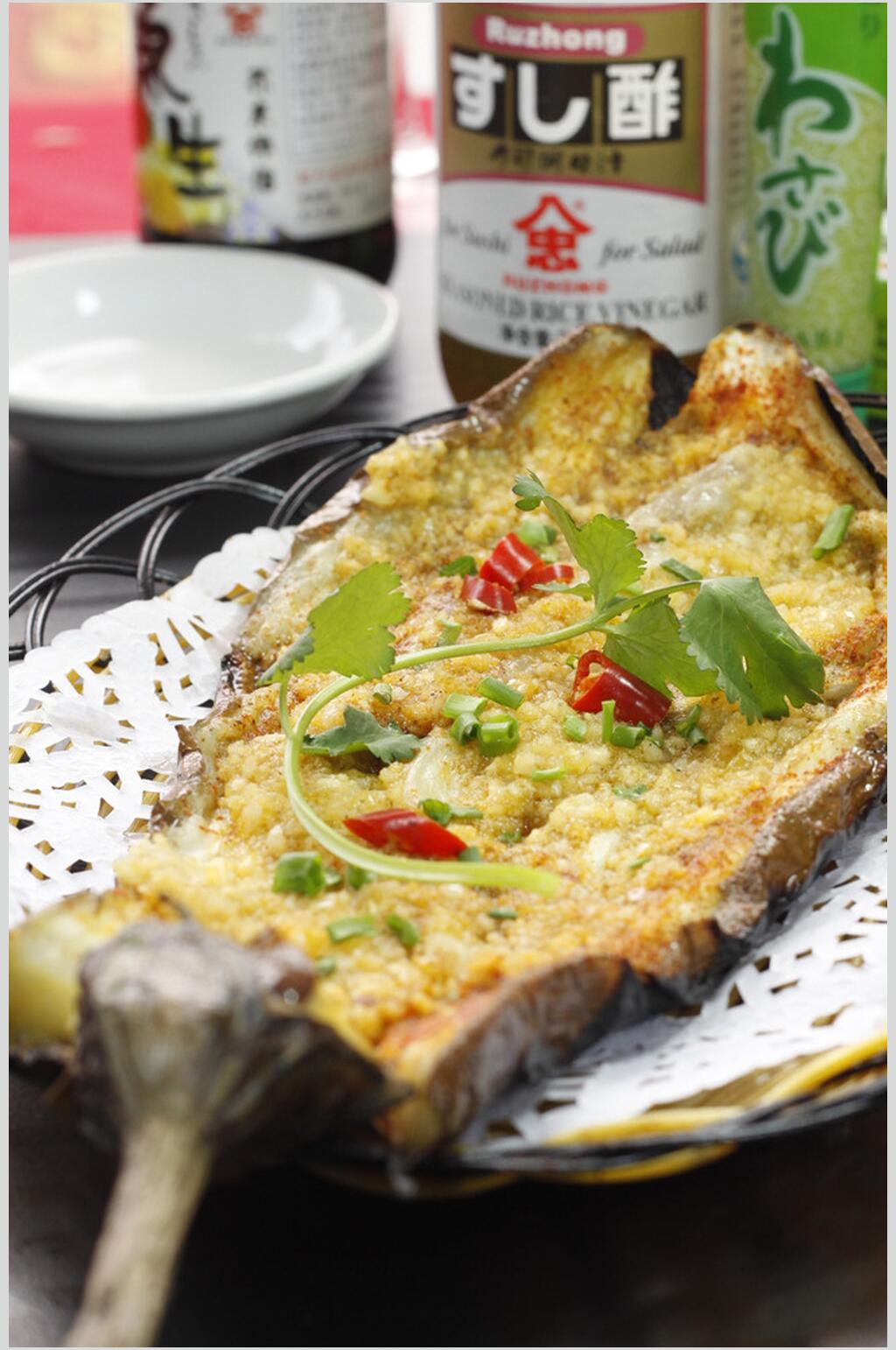 美味烤茄子美食高清图片素材