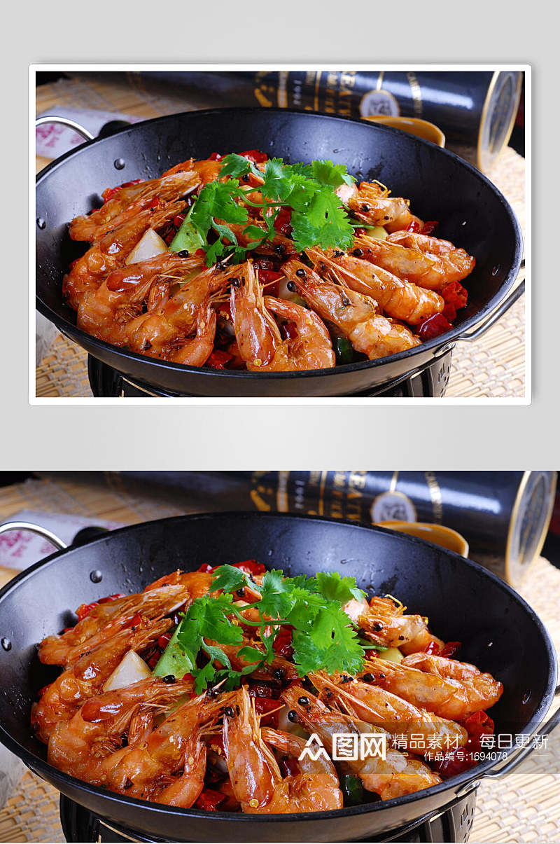 干锅虾餐饮美食图片素材