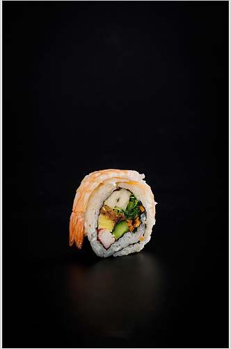 日式虾尾寿司美食高清图片