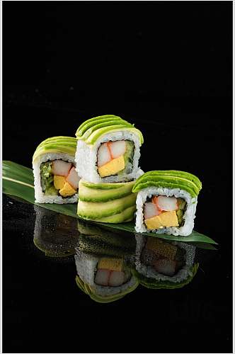 日式芥末寿司美食高清图片