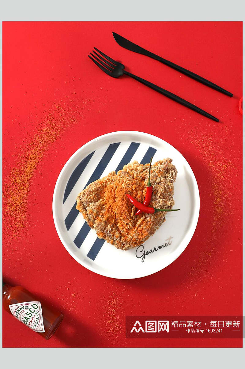 麻辣火锅鸡排食品高清图片素材