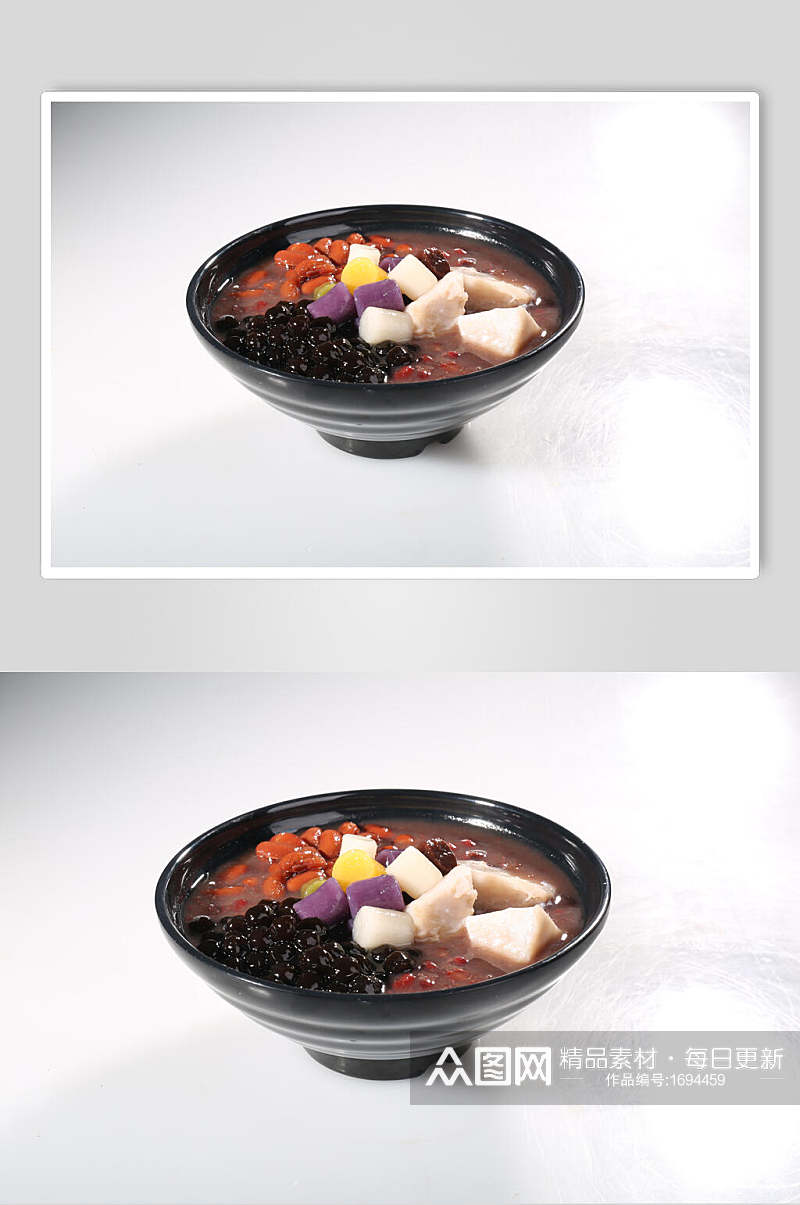 热芋圆号花豆香芋珍珠美食摄影图片素材
