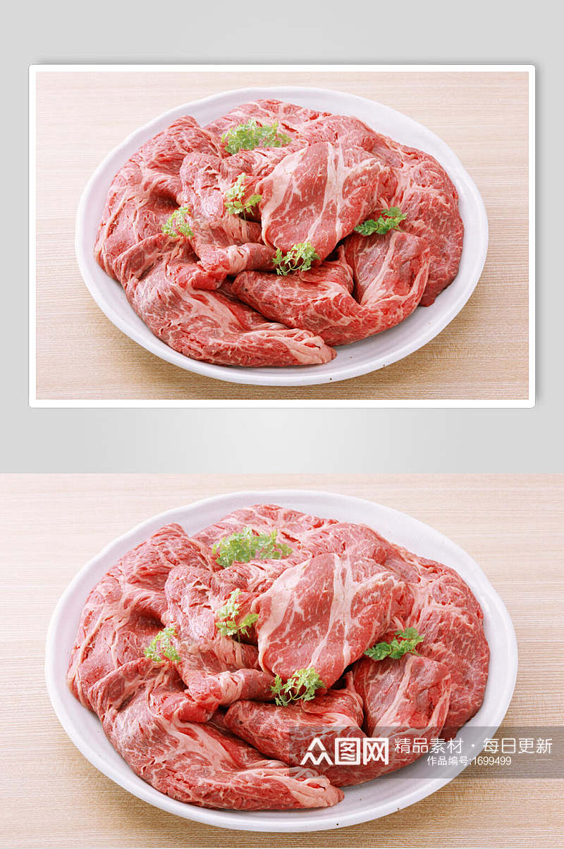 新鲜肉类肉片食材图片素材