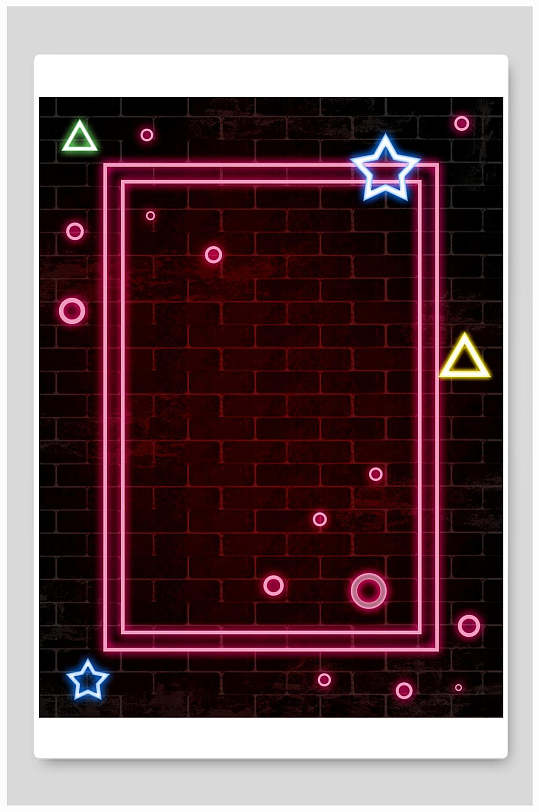 背景设计黑色霓虹方框效果图