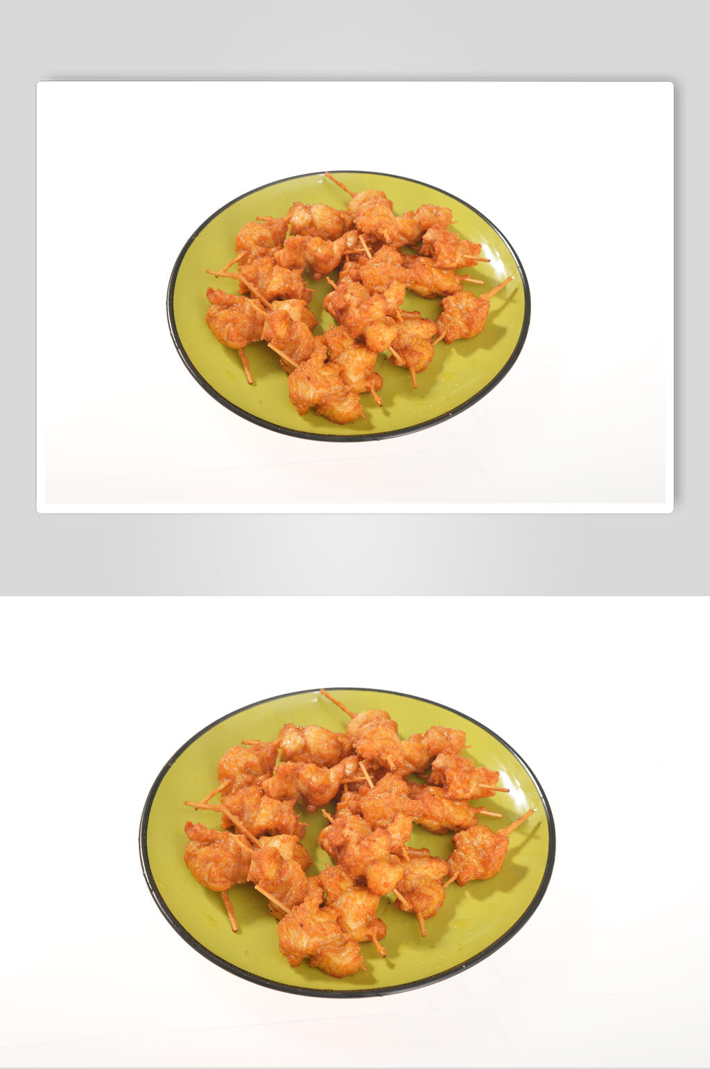 美味金黄牙签肉高清图片素材