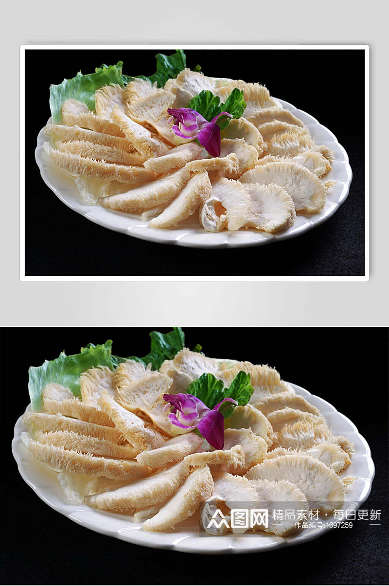 新鲜白色菌类餐饮食材图片素材
