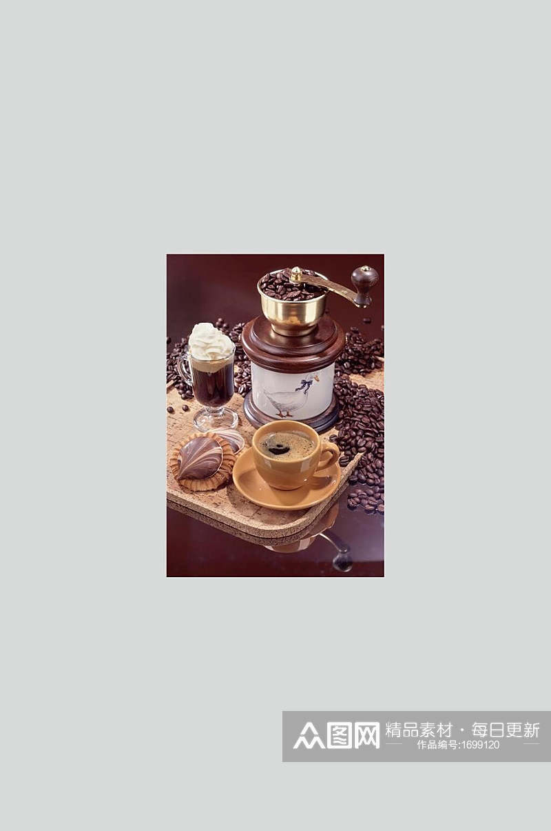 西式糕点咖啡机图片素材