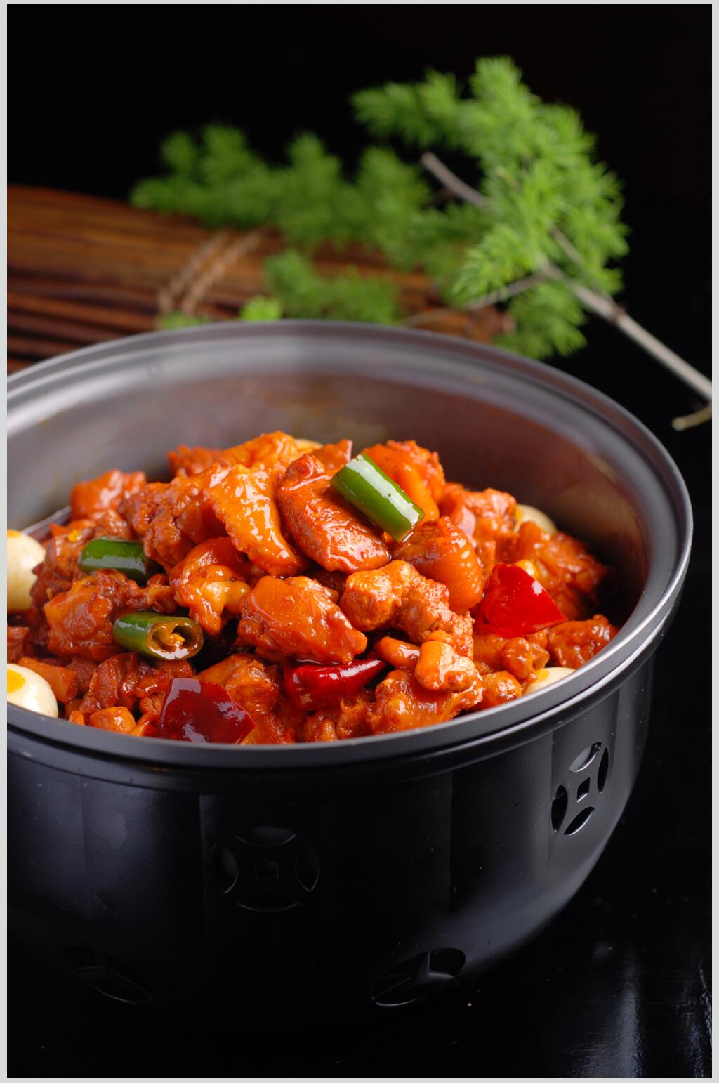 特色石锅鸡美食图片素材