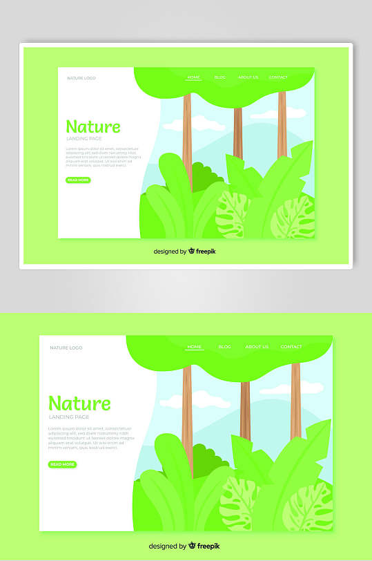自然生态保护插画设计