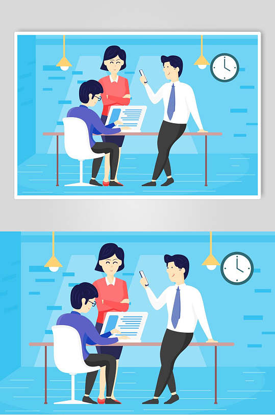 商务开会插画图片-商务开会插画素材下载-众图网