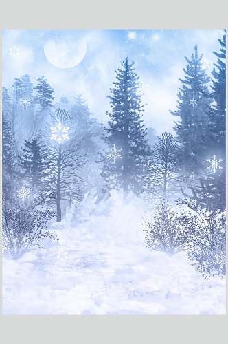 微信哥特风雪景童话高清图片