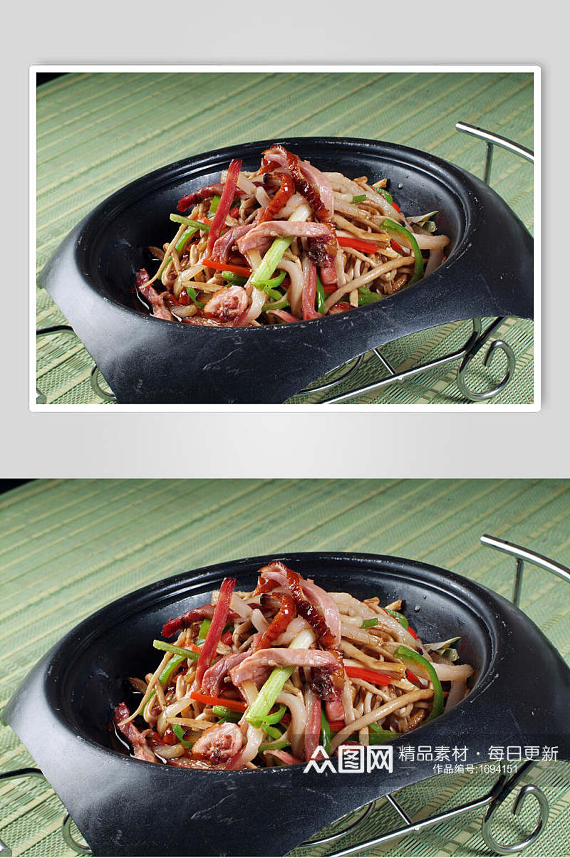 热菜干锅茶树菇餐饮美食图片素材