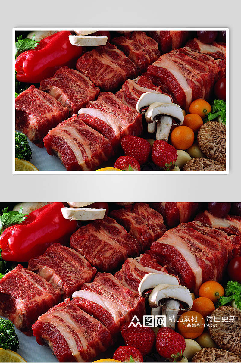新鲜肉类美食高清图片素材