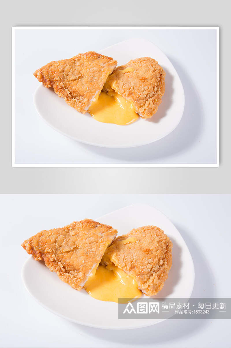 美味爆浆鸡排食品高清图片素材