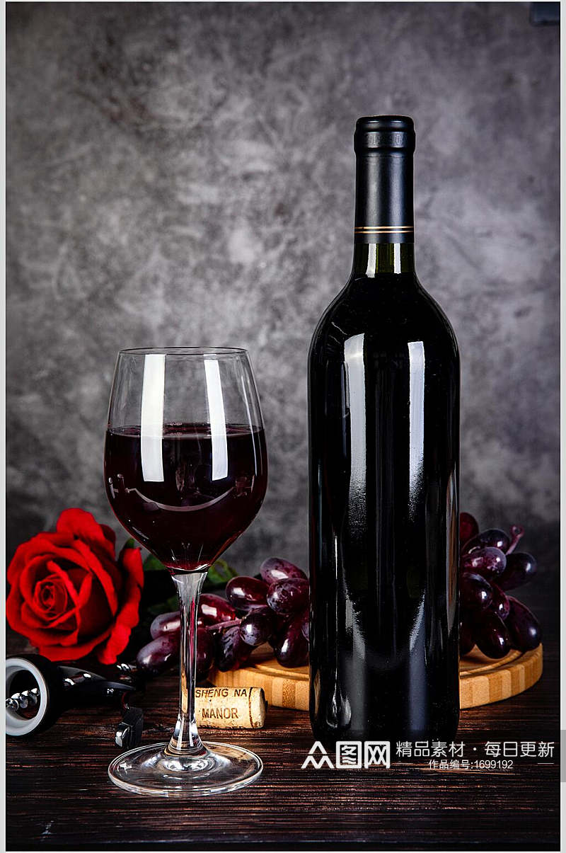 招牌红酒葡萄酒高清图片素材